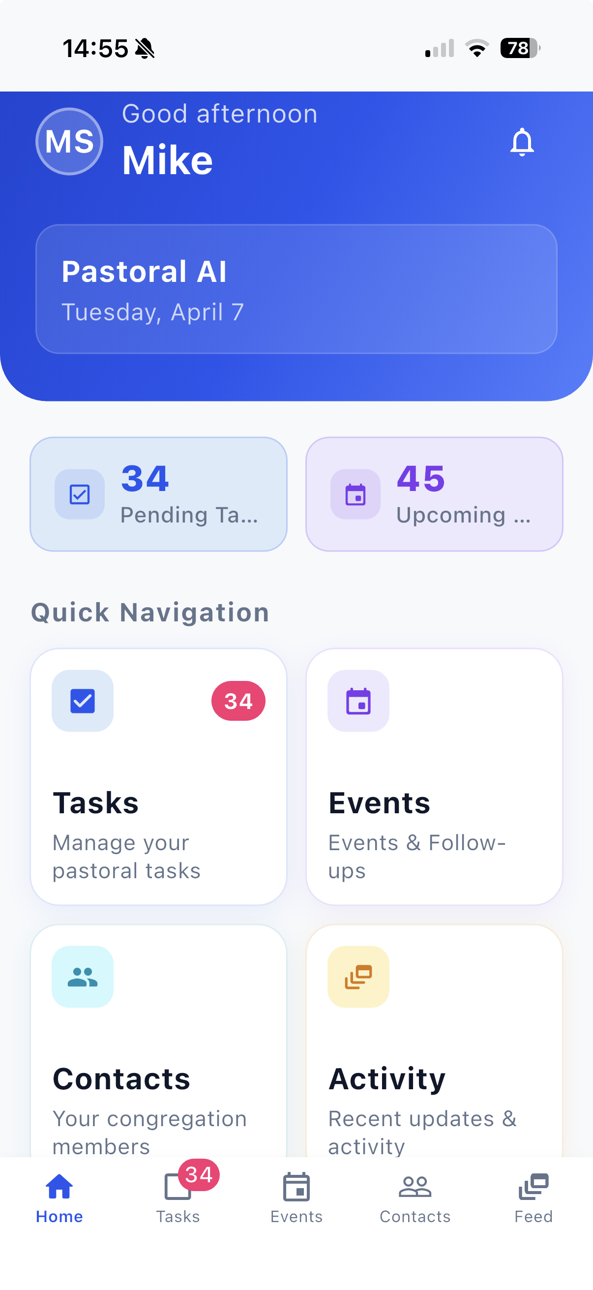 Pastoral AI mobile app